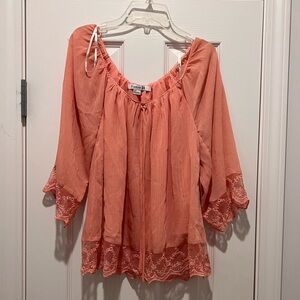 Forever 21 Peach Woven Top